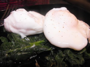 Poached Eggs on Spinach