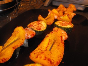 Prawn and Vegetable Kebabs