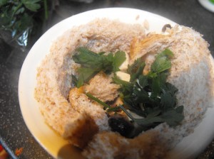 Mushrooms bread