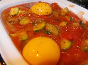 Raw eggs